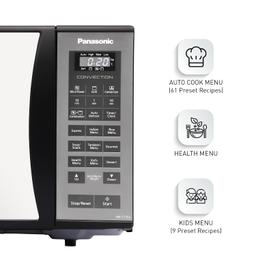 Panasonic 23 L Convection Microwave Oven(NN-CT353BFDG,Black Mirror, 360° Heat Wrap, stainless steel cavity, Magic Grill)