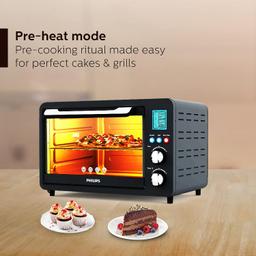 Philips HD6975/00 Digital Oven Toaster Grill, 25 Litre OTG, 1500 Watt with Opti Temp Technology, Chamber light and 10 preset menus, Inner Lamp (Grey)