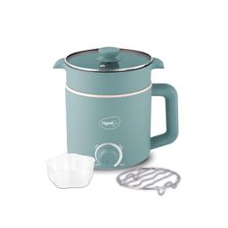 Pigeon by Stovekraft Swift Plus Multi-Cook Kettle 1.5L, with Steamer, Egg Rack - Blue | Double Layered | Food Grade Stainless Steel Inner wall | Glass Lid | Auto Shut-off