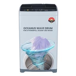 Haier 7 Kg 5 Star Fully Automatic Top Load Washing Machine with Oceanus Wave Drum, Magic Filter, 8 Wash Programs (HWM70-AE, Moonlight Silver, Stainless Steel Drum, 15 Mins Quick Wash)
