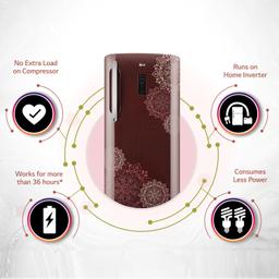 LG 204 L 4 Star Direct-Cool Inverter Single Door Refrigerator (??GL-B211CRRY, Ruby Regal, Smart Connect, 2022 Model)