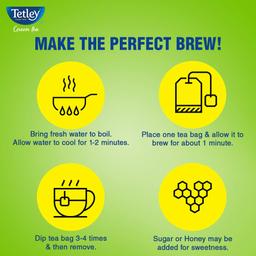 Tetley Green Tea, Refreshing , 100 Tea Bags, 140 Grams