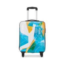Safari Trolley Bag + Mens Asia Shoes - PowerPlay - 14 [White/Black] + Birra Glimpse Perfume - 100 ml + Free Card