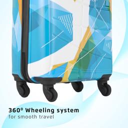 Safari Trolley Bag + Mens Asia Shoes - PowerPlay - 14 [White/Black] + Birra Glimpse Perfume - 100 ml + Free Card