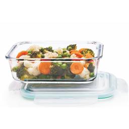 Signoraware Lock N Store Glass Container Square [Pack of 3] - 800 ml/1200 ml/2200 ml