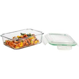 Signoraware Lock N Store Glass Container Square [Pack of 3] - 800 ml/1200 ml/2200 ml