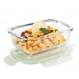 Signoraware Lock N Store Glass Container Square [Pack of 3] - 800 ml/1200 ml/2200 ml