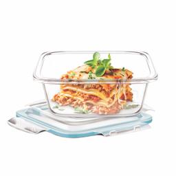 Signoraware Lock N Store Glass Container Rectangular [Pack of 3] - 640 ml/1500 ml/2260 ml