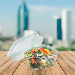 Signoraware Lock N Store Glass Container Rectangular [Pack of 3] - 640 ml/1500 ml/2260 ml
