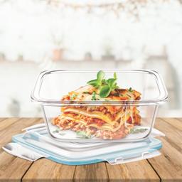 Signoraware Lock N Store Glass Container Rectangular [Pack of 3] - 640 ml/1500 ml/2260 ml