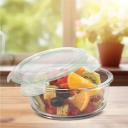 Signoraware Lock N Store Glass Container Round [Pack of 3] - 400 ml/950 ml/1750 ml