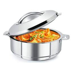 N-Duraa Stainless Steel Serving Dish - Hot & Cold [Pack of 2] - 1500 ml/2500ml