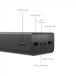 Mi Power Bank Boost Pro 30000mAh with 18W Fast Charging|Power Delivery 3.0|24W Fast Recharging|Triple Output Port|Dual Input with Type C|16 Layer Protection (Black)