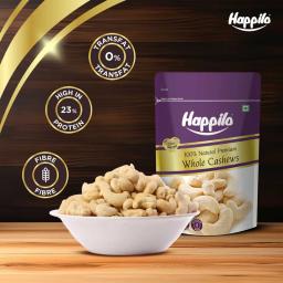 Happilo 100% Natural Premium Whole Cashews, 200 g