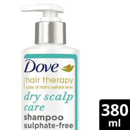 Dove Hair Therapy Dry Scalp Care Sulphate-Free Shampoo, No Parabens & Dyes, With Niacinamide, 380ml