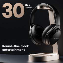 Boult Audio Anchor Bluetooth Wireless Over Ear Headphones with Mic, Active Noise Cancellation, 30H Playtime, AUX Option, Balanced Audio 40mm Drivers, Voice Assistant Sweatproof Gaming ANC Headphones