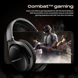 Boult Audio Anchor Bluetooth Wireless Over Ear Headphones with Mic, Active Noise Cancellation, 30H Playtime, AUX Option, Balanced Audio 40mm Drivers, Voice Assistant Sweatproof Gaming ANC Headphones