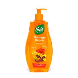 Nyle Naturals Damage Repair Shampoo 800 ml | Hair Repairing Shampoo with Papaya, Hibiscus, & Shikakai | pH Balanced & Paraben Free Gentle & Soft Shampoo For Women & Men