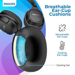 PHILIPS Audio Action Fit Bluetooth Wireless On Ear Headphones with mic Black