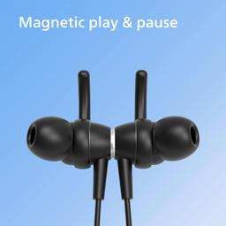 Philips Audio TAN4207BK Bluetooth In-ear Earphones With ENC Mic for Clear Calls, 10mm Drivers| Magnetic Ear Tips for Tangle Free Experience, 20 Hr Play Time, IPX5 Sweatproof, Wireless Neckband (Black)