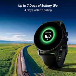 boAt Newly Launched Lunar Discovery w/ 1.39" (3.5 cm) HD Display, Turn-by-Turn Navigation, DIY Watch Face Studio, Bluetooth Calling, Emergency SOS, QR Tray, Smart Watch for Men & Women(Active Black)
