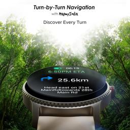boAt Newly Launched Lunar Discovery w/ 1.39" (3.5 cm) HD Display, Turn-by-Turn Navigation, DIY Watch Face Studio, Bluetooth Calling, Emergency SOS, QR Tray, Smart Watch for Men & Women(Cherry Blossom)