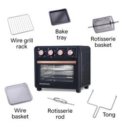 Morphy Richards AirCrisp 25 Litre Air Fryer Oven, Black & Rose Gold 1550 Watts