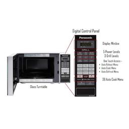 Panasonic 20L Grill Microwave Oven(NN-GT221WFDG,White, 38 Auto Cook Menus )
