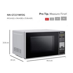 Panasonic 20L Grill Microwave Oven(NN-GT221WFDG,White, 38 Auto Cook Menus )