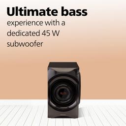 PHILIPS Audio SPA8000B/94 5.1 Channel 120W Multimedia Speaker System with Bluetooth Connectivity, 5X15W Satellite Speakers, USB, LED Display, Robust Design & Matte Finish (Black)