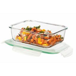 Signoraware Lock `N` Store Glass Container Rectangular 1500ml & 640ml (Pack of 2)