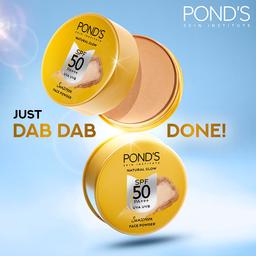 POND'S Sunscreen Face Powder, SPF 50 UVA & UVB with PA+++, 20g, for Sun Protection, Non-Oily & Non-Sticky, no White-Cast, for all Skin Types, Water-Resistant