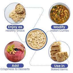 SmartQuick 100% Natural Premium Whole Cashews 500g Value Pack | Whole Crunchy Cashew | Premium Kaju Nuts | Nutritious & Delicious | Healthy Dry Fruits Snacks | Gluten Free & High Protein