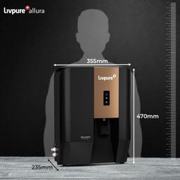 LIVPURE Allura Premia - All Filters Included 7 L RO + UV + UF + Copper Water Purifier  (Black)