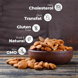 Happilo 100% Natural Premium California Almonds 200 g Dried | Badam Giri | High in Fiber & Boost Immunity | Real Nuts | Gluten Free & Zero Cholesterol