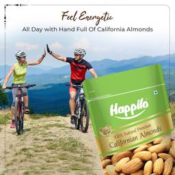 Happilo 100% Natural Premium California Almonds 200 g Dried | Badam Giri | High in Fiber & Boost Immunity | Real Nuts | Gluten Free & Zero Cholesterol