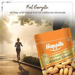 Happilo Natural Popular Californian Almonds 400g, High in Fiber & Boost Immunity, Real Dry Fruit Nuts, Gluten Free & Zero Cholesterol