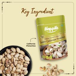 Happilo Premium California Roasted & Salted Pistachios 200 g | Pista Dry Fruit | Tasty & Healthy | High in Protein & Dietary Fiber | Gluten Free & Low Calorie Nuts