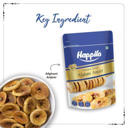Happilo Premium Dried Afghani Anjeer 200 g Pack | Dried Figs Ajnir | Rich source of Fibre Calcium & Iron | Low in calories and Fat Free | Non-GMO Dried Figs