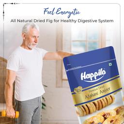 Happilo Premium Dried Afghani Anjeer 200 g Pack | Dried Figs Ajnir | Rich source of Fibre Calcium & Iron | Low in calories and Fat Free | Non-GMO Dried Figs