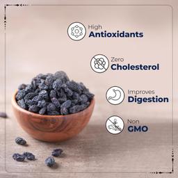 Happilo Premium Afghani Seedless Black Raisins 250 g | Kali Kishmish | Munakka Dry Fruits | Delicious & Healthy Snack
