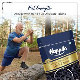 Happilo Premium Afghani Seedless Black Raisins 250 g | Kali Kishmish | Munakka Dry Fruits | Delicious & Healthy Snack