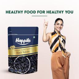 Happilo Premium Afghani Seedless Black Raisins 250 g | Kali Kishmish | Munakka Dry Fruits | Delicious & Healthy Snack