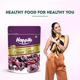 Happilo Premium International Omani Dates 250g, Khajoor/Khajur, Healthy & Nutritious Snack, Rich in Vitamins & Minerals, Natural Sweetener