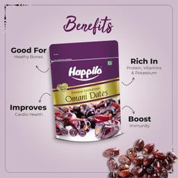 Happilo Premium International Omani Dates 250g, Khajoor/Khajur, Healthy & Nutritious Snack, Rich in Vitamins & Minerals, Natural Sweetener