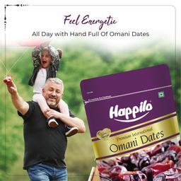 Happilo Premium International Omani Dates 250g, Khajoor/Khajur, Healthy & Nutritious Snack, Rich in Vitamins & Minerals, Natural Sweetener