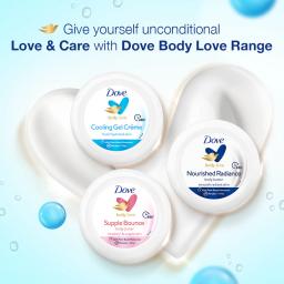 Dove Body Love Cooling Gel Crème Paraben Free, 48hrs Moisturisation with Plan Based moisturiser, Non Oily Feel, Refreshed Hydrated Skin 145g
