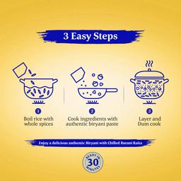 Daawat Biryani Kit Lucknowi | Authentic Recipe | Ready in 30 min | Ready to Cook | 334 gm