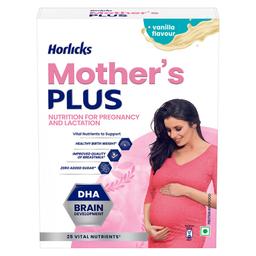 Horlicks Mother's Plus Vanilla Nutrition Drink 400g BIB| For Pregnancy & Lactation with Proteins for Healthy Birth Weight - No Added Sugar