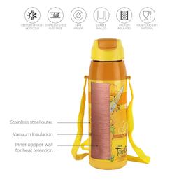 CELLO Puro Steel-X Hydra Kid 600 Water Bottle | PU Insulation | School Bottle | Picnic Bottle,